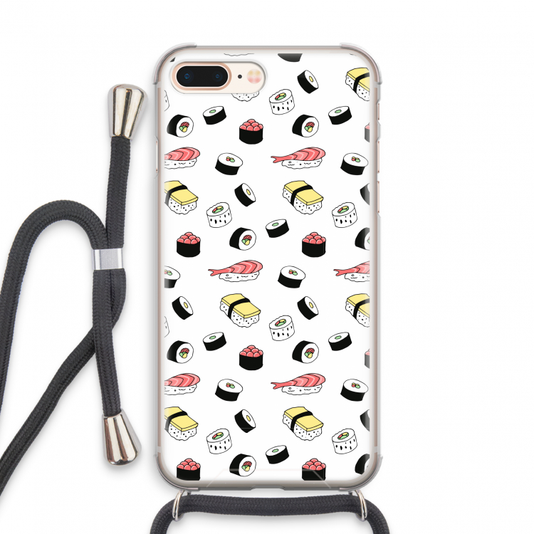 Sushi time: iPhone 7 PLUS Transparant Hoesje met koord