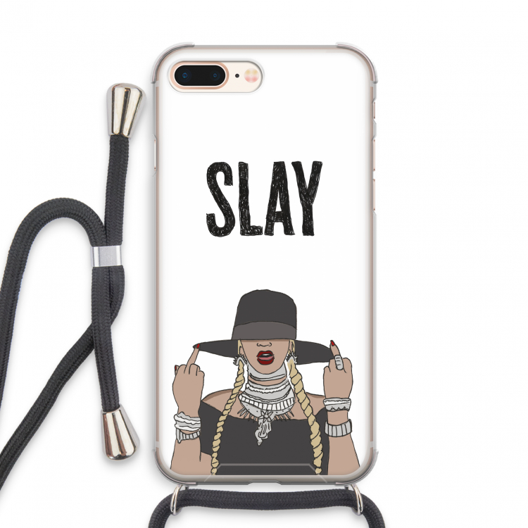 Slay All Day: iPhone 7 PLUS Transparant Hoesje met koord