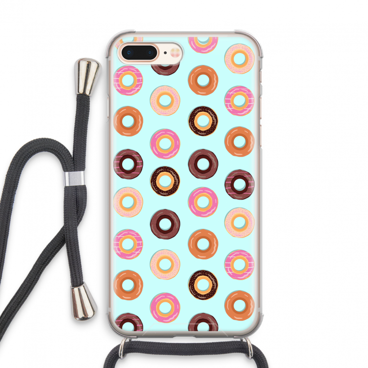 Donuts: iPhone 7 PLUS Transparant Hoesje met koord