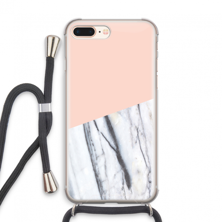 A touch of peach: iPhone 7 PLUS Transparant Hoesje met koord