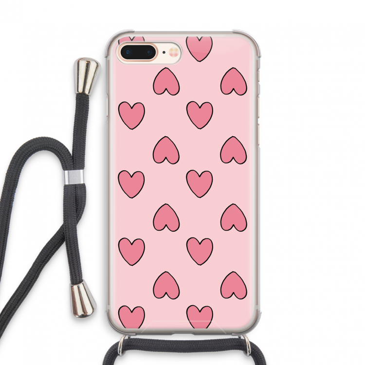 Ondersteboven verliefd: iPhone 7 PLUS Transparant Hoesje met koord