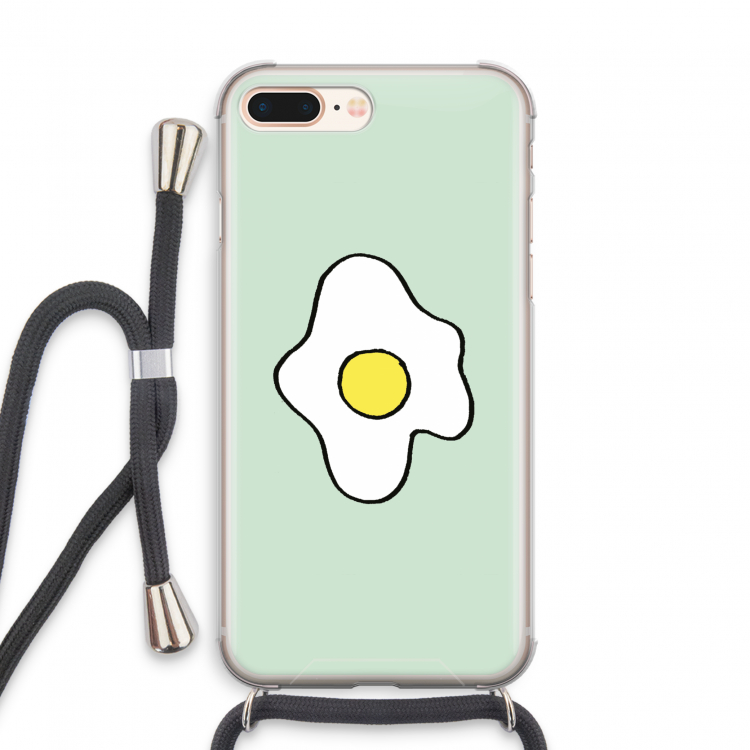 Spiegelei: iPhone 7 PLUS Transparant Hoesje met koord