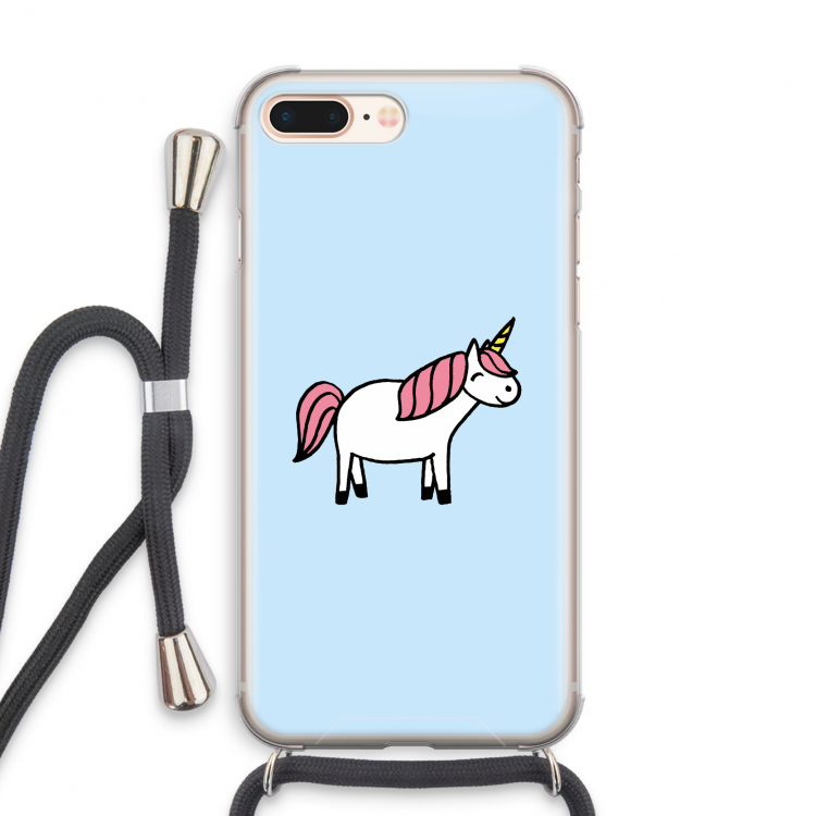 Eenhoorn: iPhone 7 PLUS Transparant Hoesje met koord