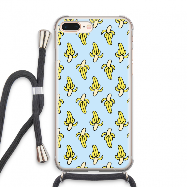 Bananas: iPhone 7 PLUS Transparant Hoesje met koord