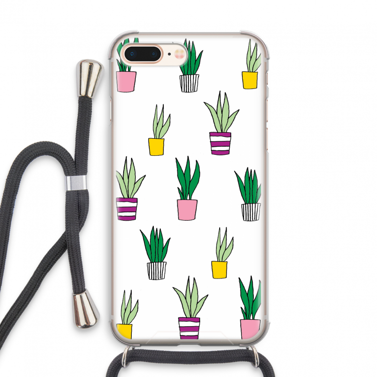 Sanseveria: iPhone 7 PLUS Transparant Hoesje met koord