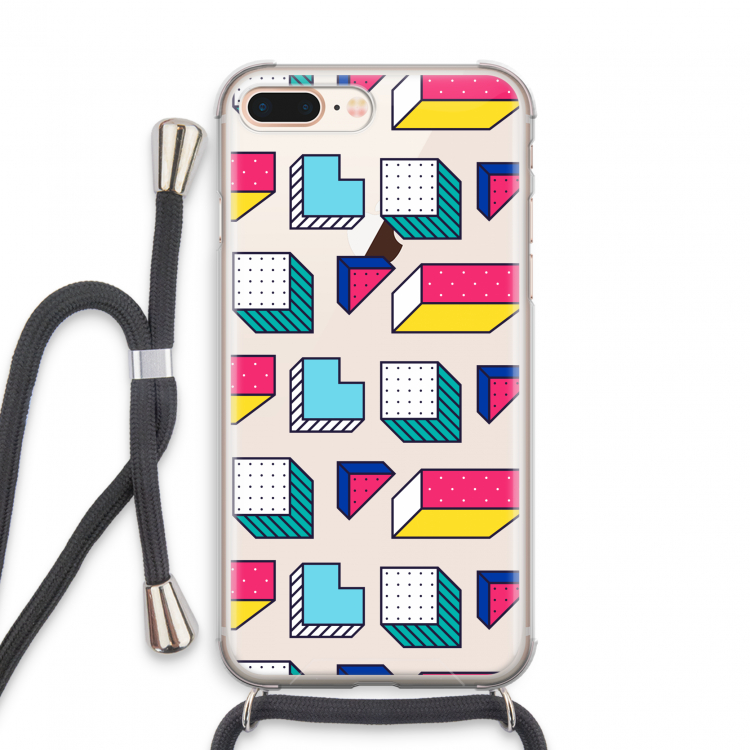 8-bit N°7: iPhone 7 PLUS Transparant Hoesje met koord
