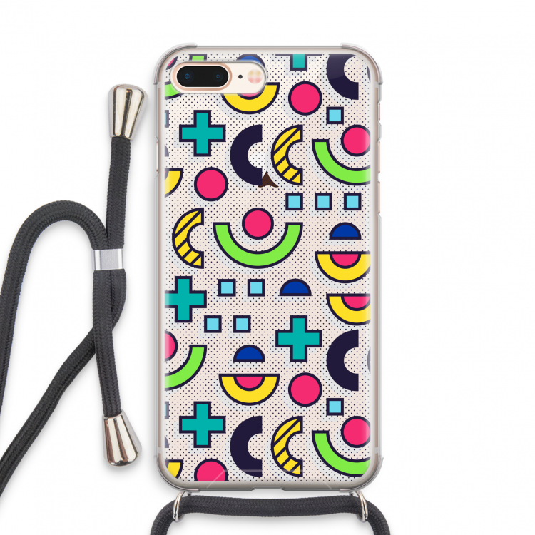 8-bit N°6: iPhone 7 PLUS Transparant Hoesje met koord