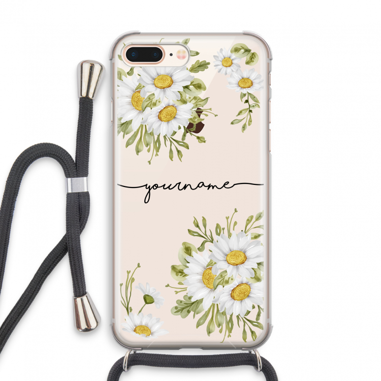 Daisies: iPhone 7 PLUS Transparant Hoesje met koord