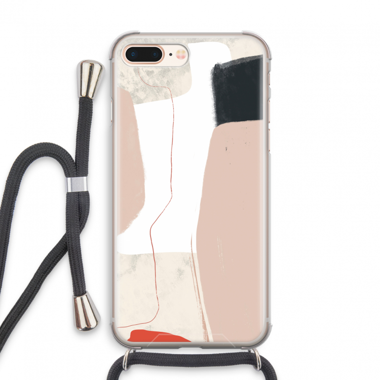 Lava: iPhone 7 PLUS Transparant Hoesje met koord