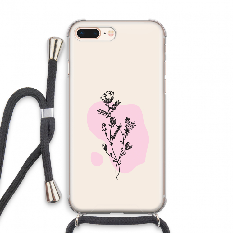 Roses are red: iPhone 7 PLUS Transparant Hoesje met koord