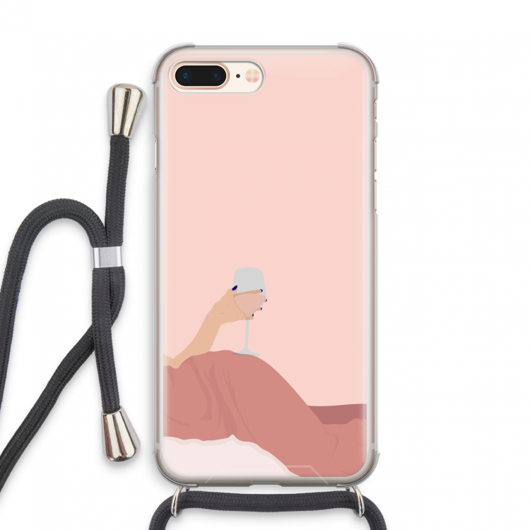 Wine: iPhone 7 PLUS Transparant Hoesje met koord