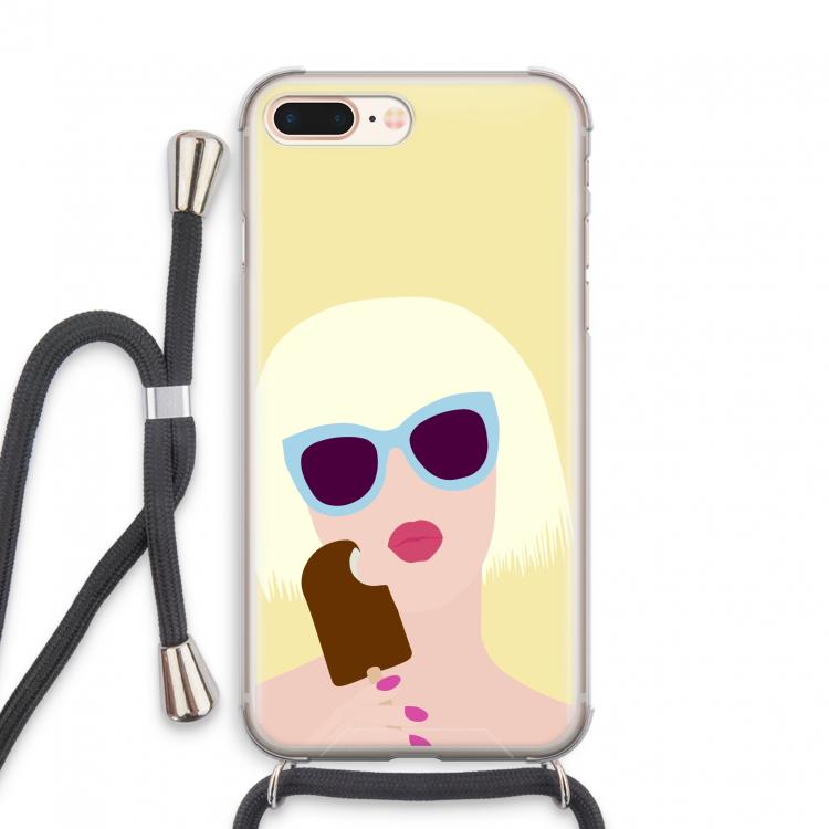 Ice cream: iPhone 7 PLUS Transparant Hoesje met koord