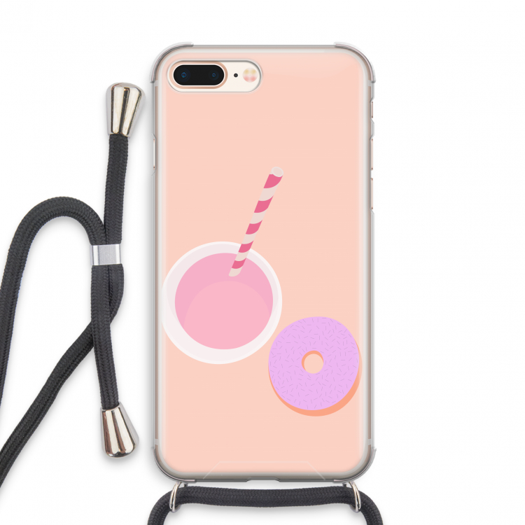 Donut: iPhone 7 PLUS Transparant Hoesje met koord