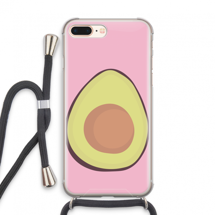 Avocado: iPhone 7 PLUS Transparant Hoesje met koord
