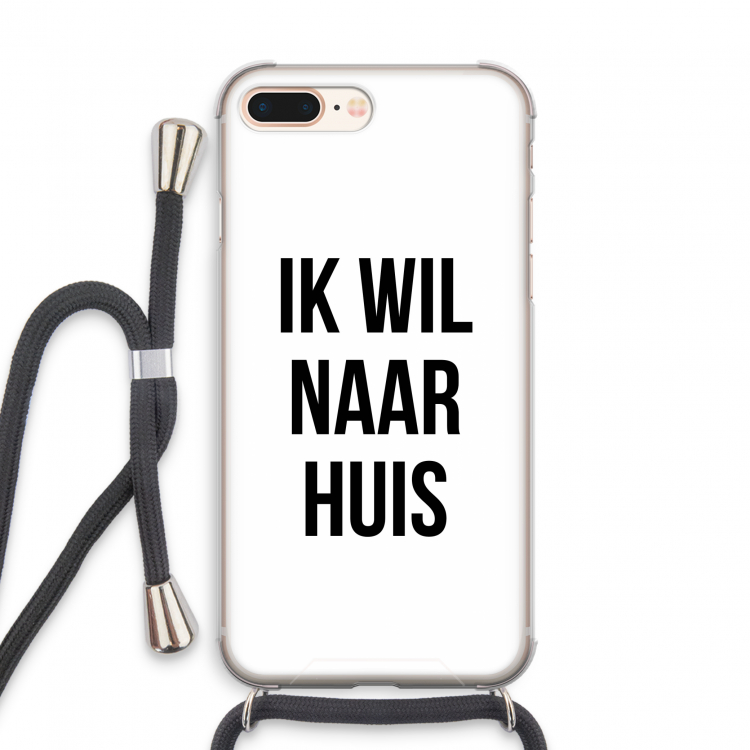 Ik wil naar huis: iPhone 7 PLUS Transparant Hoesje met koord