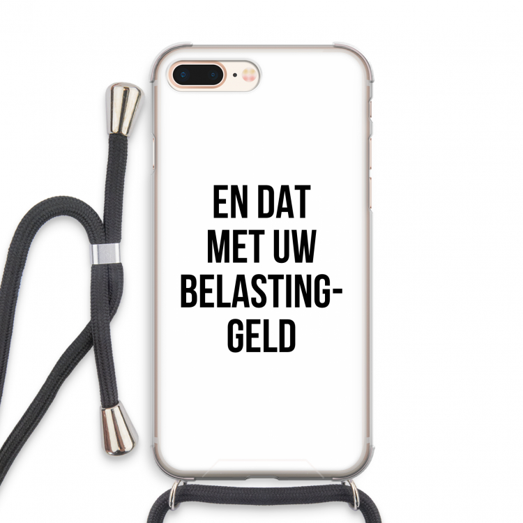 Belastinggeld: iPhone 7 PLUS Transparant Hoesje met koord