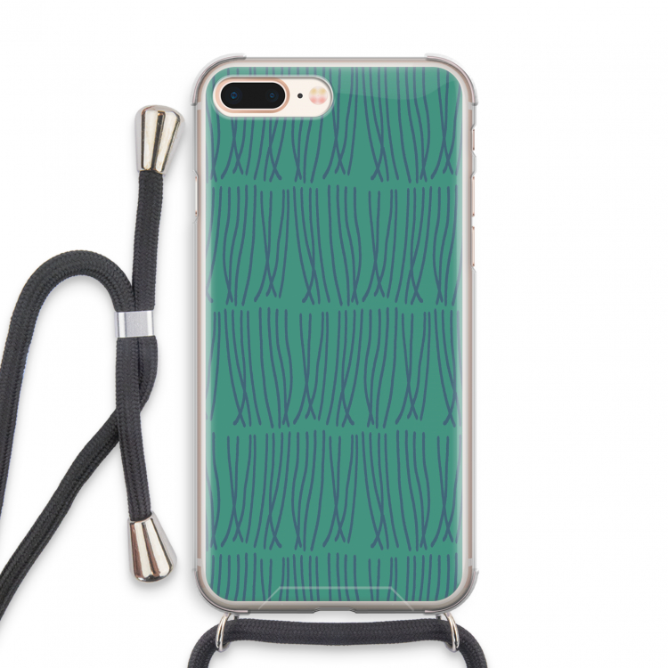 Swirls: iPhone 7 PLUS Transparant Hoesje met koord