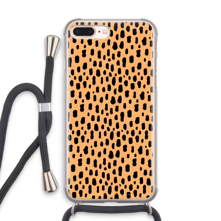 Panter: iPhone 7 PLUS Transparant Hoesje met koord
