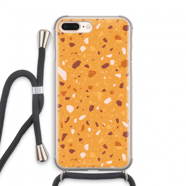 Terrazzo N°24: iPhone 7 PLUS Transparant Hoesje met koord