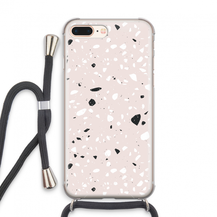 Terrazzo N°20: iPhone 7 PLUS Transparant Hoesje met koord