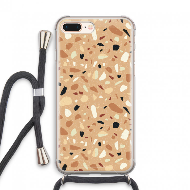 Terrazzo N°17: iPhone 7 PLUS Transparant Hoesje met koord