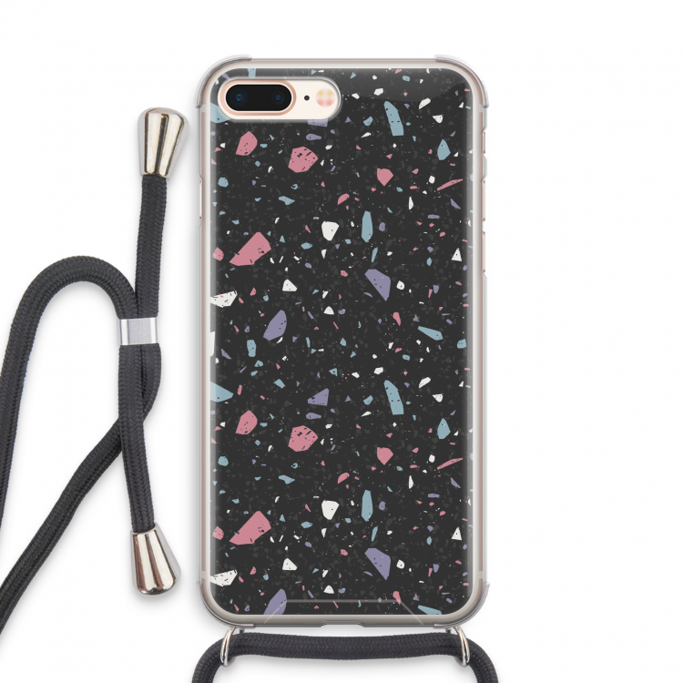 Terrazzo N°16: iPhone 7 PLUS Transparant Hoesje met koord