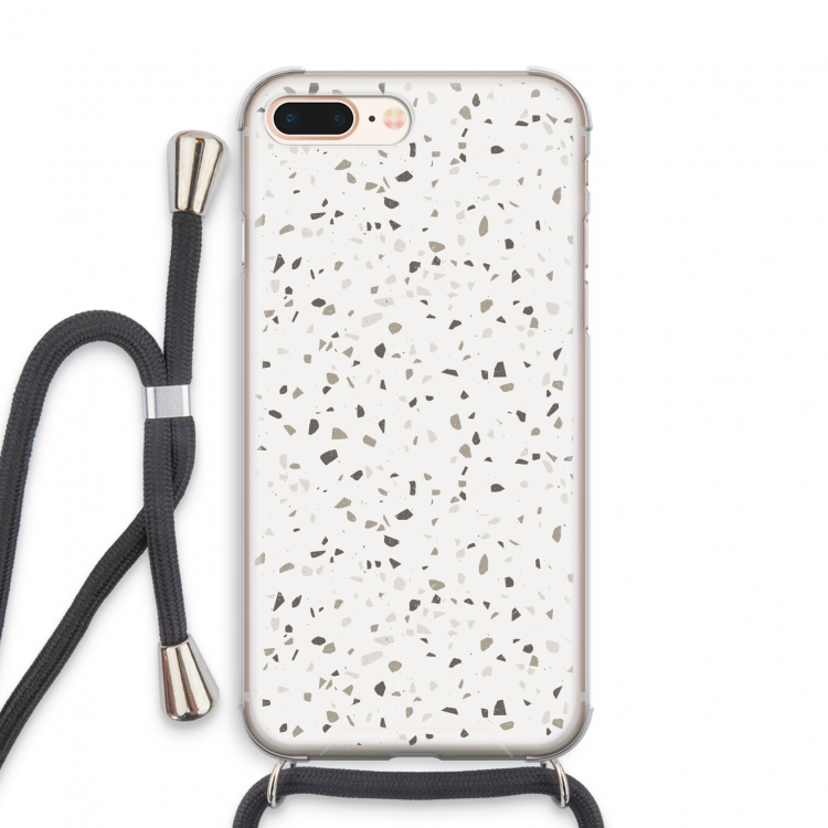 Terrazzo N°14: iPhone 7 PLUS Transparant Hoesje met koord