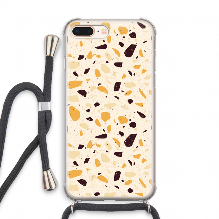 Terrazzo N°13: iPhone 7 PLUS Transparant Hoesje met koord
