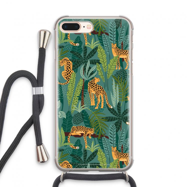Luipaard 2: iPhone 7 PLUS Transparant Hoesje met koord