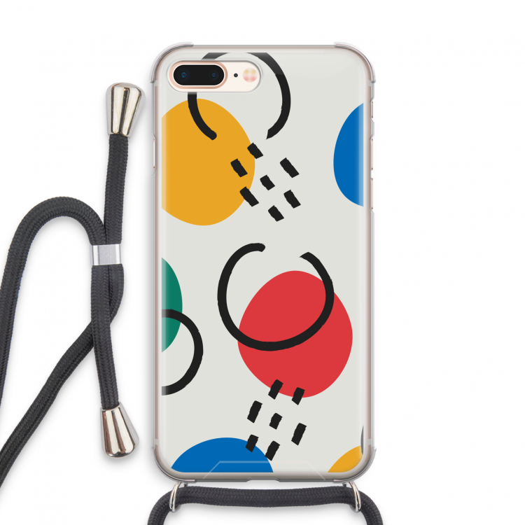 Illustratieve pop 3: iPhone 7 PLUS Transparant Hoesje met koord