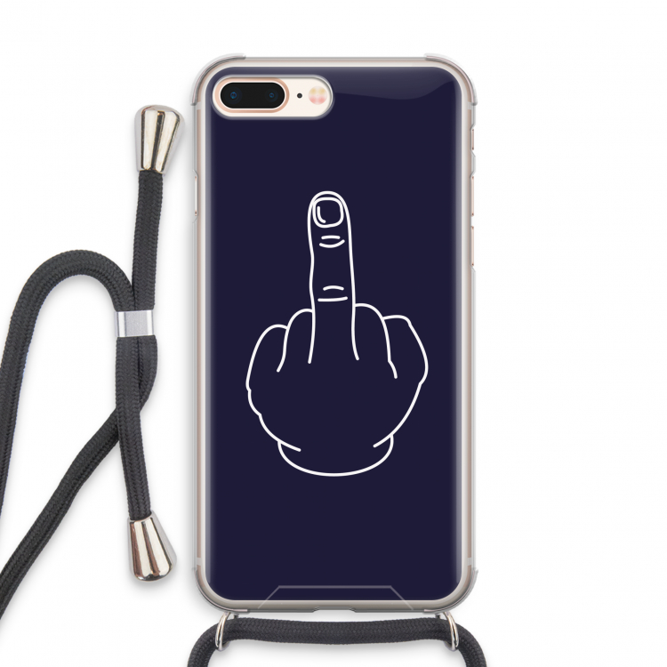 F**k U: iPhone 7 PLUS Transparant Hoesje met koord