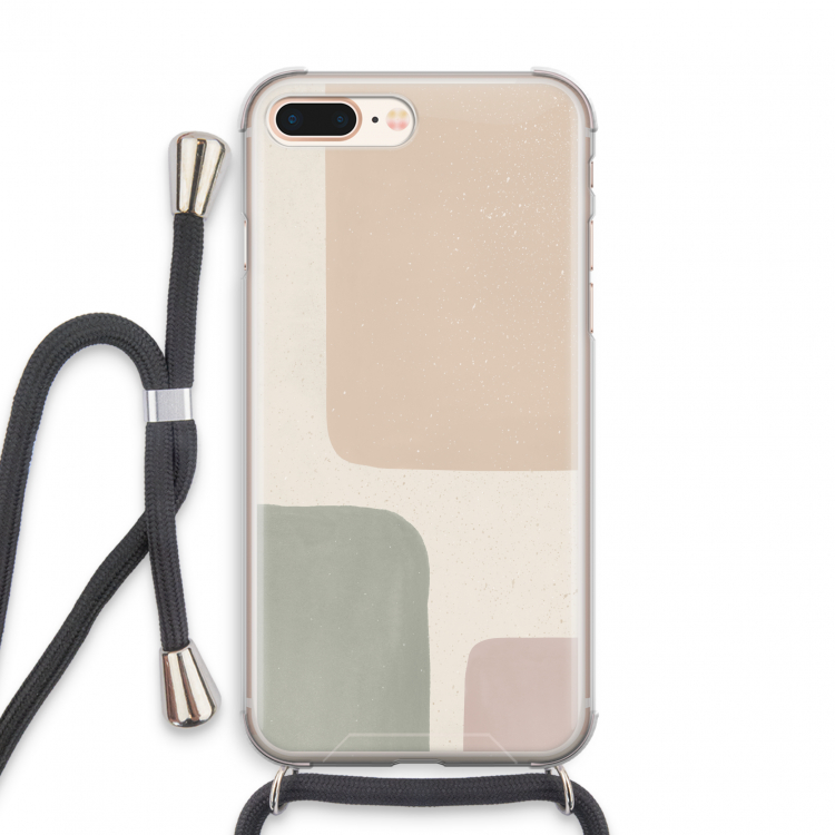 Geo #7: iPhone 7 PLUS Transparant Hoesje met koord