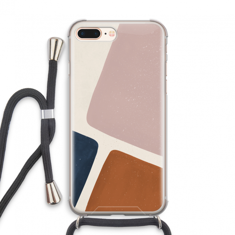 Geo #2: iPhone 7 PLUS Transparant Hoesje met koord