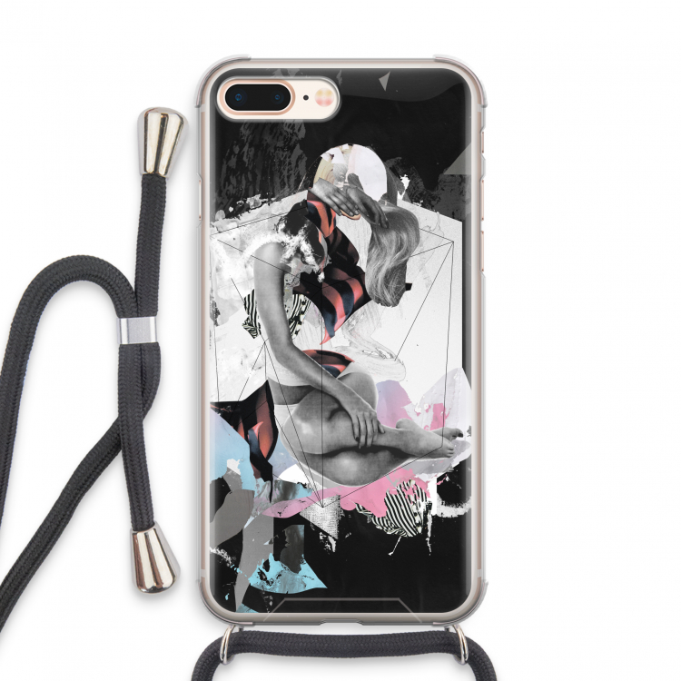 Camouflage de sommeil: iPhone 7 PLUS Transparant Hoesje met koord