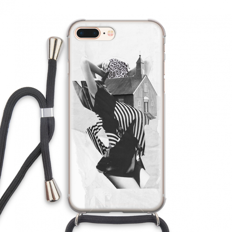 House: iPhone 7 PLUS Transparant Hoesje met koord