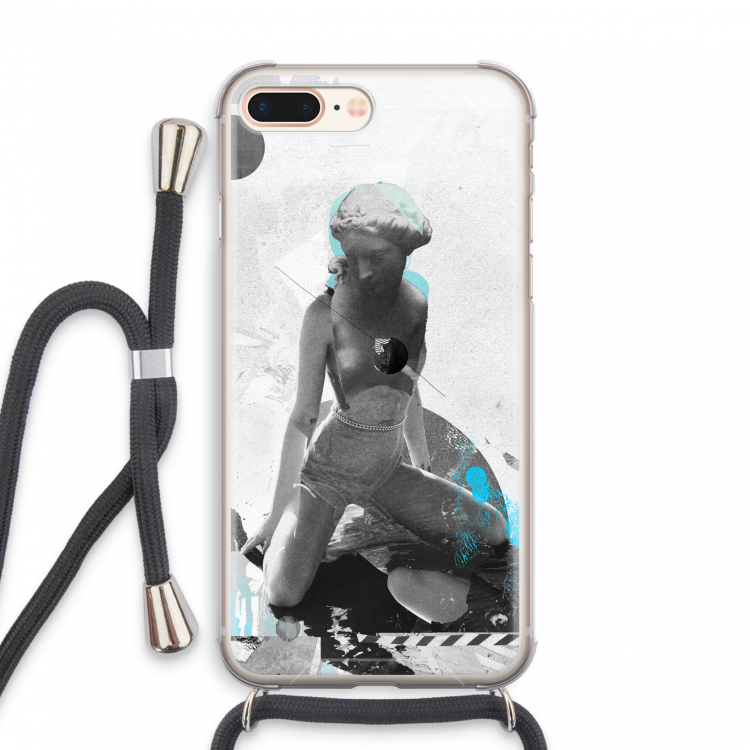 I will not feel a thing: iPhone 7 PLUS Transparant Hoesje met koord