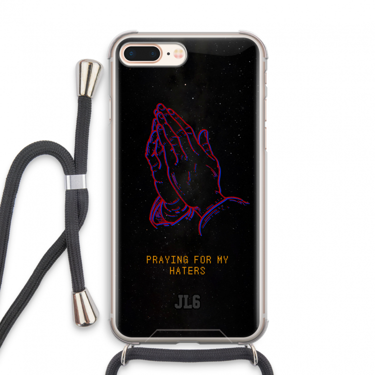 Praying For My Haters: iPhone 7 PLUS Transparant Hoesje met koord