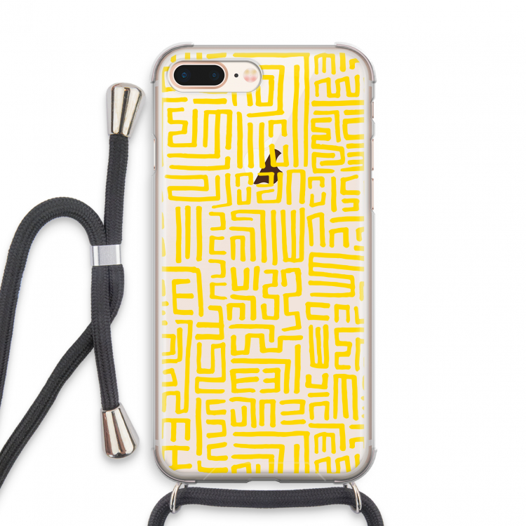 Majorelle Blue Print: iPhone 7 PLUS Transparant Hoesje met koord
