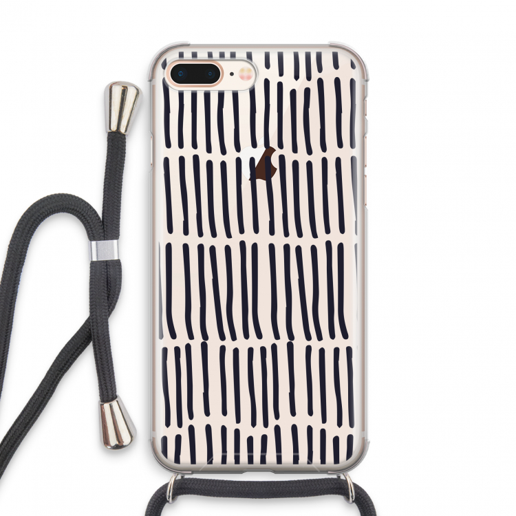 Moroccan stripes: iPhone 7 PLUS Transparant Hoesje met koord