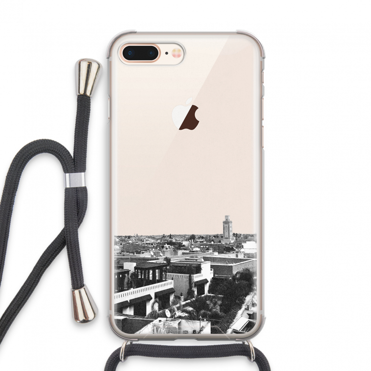 Marrakech Skyline : iPhone 7 PLUS Transparant Hoesje met koord