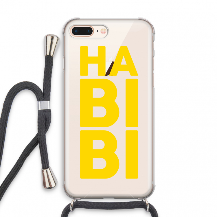 Habibi Majorelle : iPhone 7 PLUS Transparant Hoesje met koord