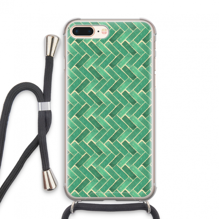 Moroccan tiles 2: iPhone 7 PLUS Transparant Hoesje met koord