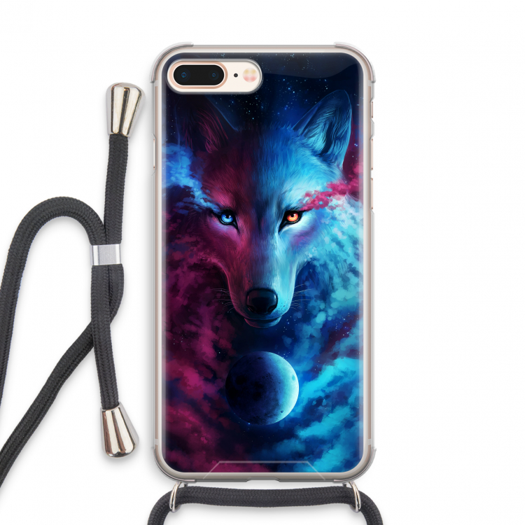 Where Light And Dark Meet: iPhone 7 PLUS Transparant Hoesje met koord