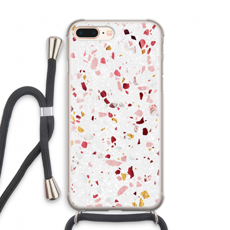 Terrazzo N°9: iPhone 7 PLUS Transparant Hoesje met koord