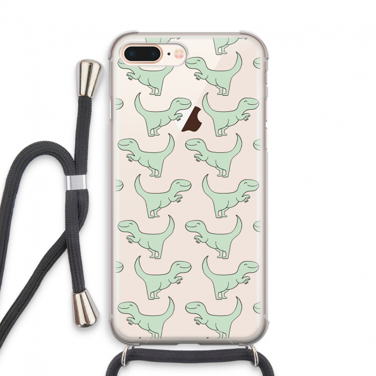 Dinos: iPhone 7 PLUS Transparant Hoesje met koord