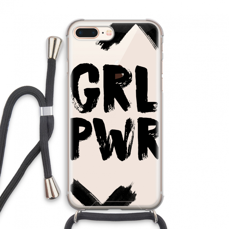 Girl Power #2: iPhone 7 PLUS Transparant Hoesje met koord