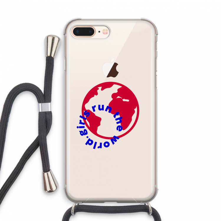 Run The World: iPhone 7 PLUS Transparant Hoesje met koord