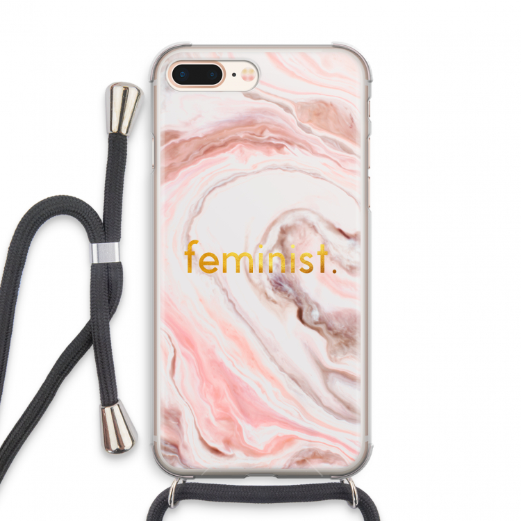Feminist: iPhone 7 PLUS Transparant Hoesje met koord