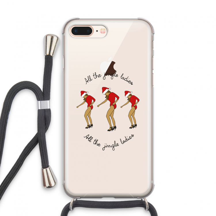 Jingle Ladies: iPhone 7 PLUS Transparant Hoesje met koord
