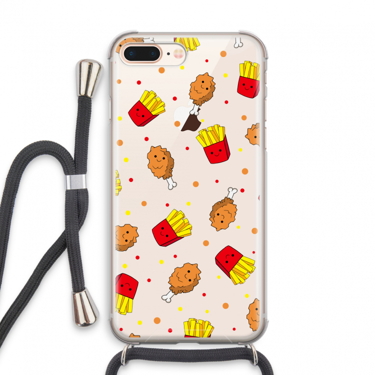 Chicken 'n Fries: iPhone 7 PLUS Transparant Hoesje met koord